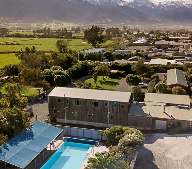 Over looking pool complex