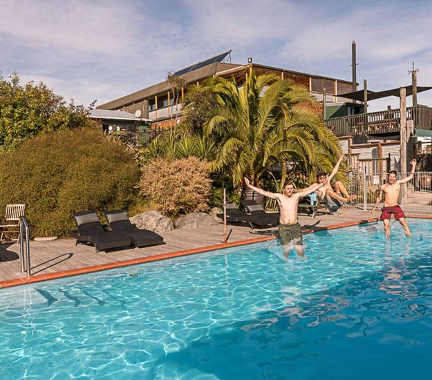 Guests in swimming pool