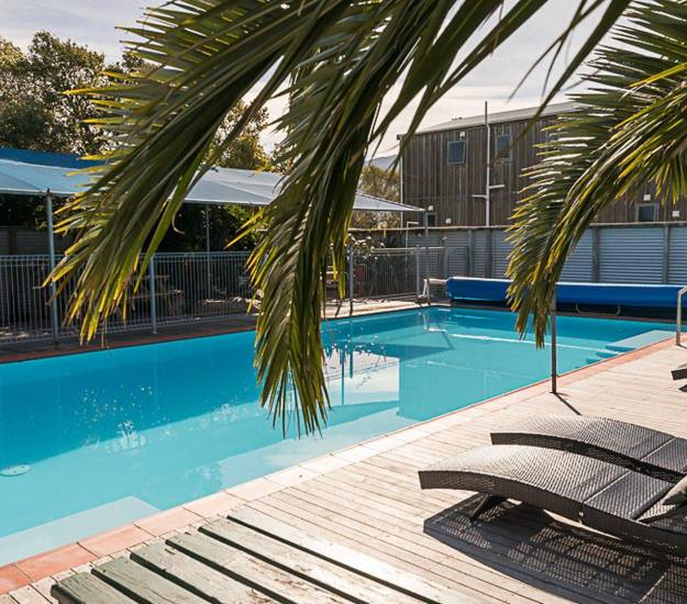 Pool area at Dusky Lodge