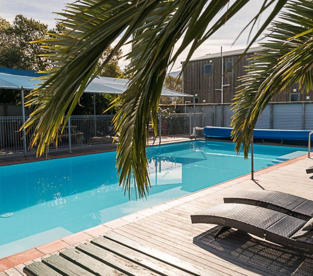 Pool area at Dusky Lodge